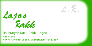 lajos rakk business card